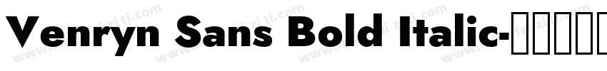 Venryn Sans Bold Italic字体转换